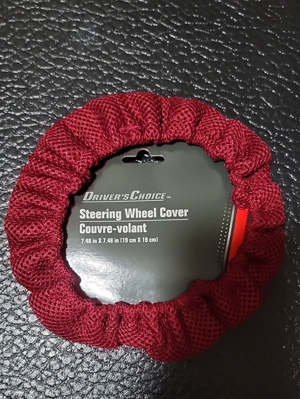 Driver's Choice Burgundy Red Mesh Steering Wheel Cover